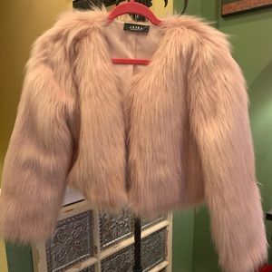 Akira Pink Faux Fur Jacket